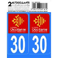 Adhesifs & Stickers Auto 10x Autocollant departement 30 - OCCITANIE