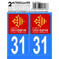 Adhesifs & Stickers Auto 10x Autocollant departement 31 - OCCITANIE