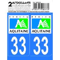 Adhesifs & Stickers Auto 10x Autocollant departement 33 - GIRONDE