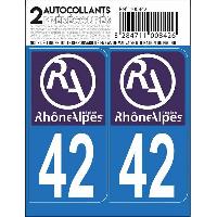 Adhesifs & Stickers Auto 10x Autocollant Departement 42 - Loire -x2-