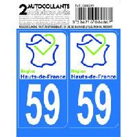 Adhesifs & Stickers Auto 10x Autocollant departement 59 - HAUTS DE France
