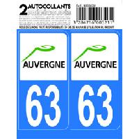 Adhesifs & Stickers Auto 10x Autocollant departement 63 - AUVERGNE