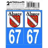 Adhesifs & Stickers Auto 10x Autocollant departement 67 - BAS RHIN