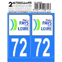 Adhesifs & Stickers Auto 10x Autocollant departement 72 - PAYS DE LA LOIRE