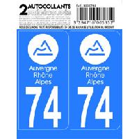 Adhesifs & Stickers Auto 10x Autocollant departement 74 - AUVERGNE RHONE ALPES