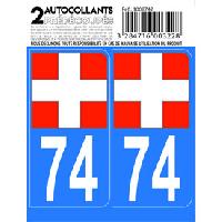 Adhesifs & Stickers Auto 10x Autocollant departement 74 - CROIX DE SAVOIE -x2-