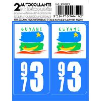 Adhesifs & Stickers Auto 10x Autocollant departement 973 - GUYANE -x2-