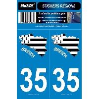 Adhesifs & Stickers Auto 2 Autocollants Departement 35 Carte Bretagne SR35-2