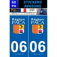 Adhesifs & Stickers Auto 2 autocollants Region Departement 06