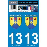 Adhesifs & Stickers Auto 2 autocollants Region Departement 13 -version 2