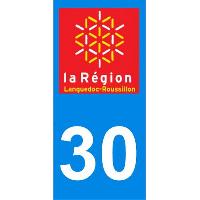 Adhesifs & Stickers Auto 2 autocollants Region Departement 30 Languedoc Roussillon