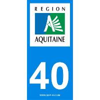 Adhesifs & Stickers Auto 2 autocollants Region Departement 40 Aquitaine