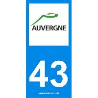 Adhesifs & Stickers Auto 2 autocollants Region Departement 43