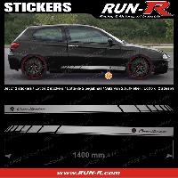 Adhesifs & Stickers Auto 2 stickers compatible avec ALFA ROMEO 140 cm - ARGENT lettres NOIRES - Run-R