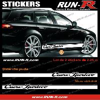 Adhesifs & Stickers Auto 2 stickers compatible avec Alfa Romeo CUORE SPORTIVO 225 cm - BLANC - Run-R