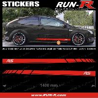 Adhesifs & Stickers Auto 2 stickers compatible avec FORD 140 cm - ROUGE lettres BLANCHES - Run-R