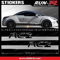 Adhesifs & Stickers Auto 2 stickers compatible avec PEUGEOT RCZ 200 cm - ARGENT - Run-R