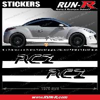 Adhesifs & Stickers Auto 2 stickers compatible avec PEUGEOT RCZ 200 cm - BLANC - Run-R