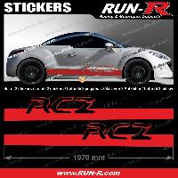 Adhesifs & Stickers Auto 2 stickers compatible avec PEUGEOT RCZ 200 cm - ROUGE - Run-R