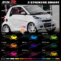 Adhesifs & Stickers Auto 2 stickers compatible avec SMART 27 cm - DIVERS COLORIS - Run-R