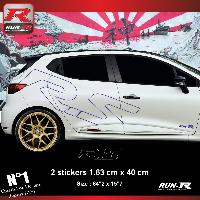Adhesifs & Stickers Auto 2 stickers geant RS compatible avec Renault Clio Marine - Run-R