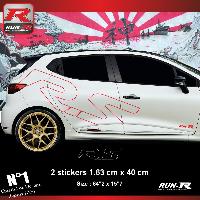 Adhesifs & Stickers Auto 2 stickers geant RS compatible avec Renault Clio Rouge - Run-R