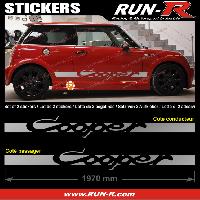 Adhesifs & Stickers Auto 2 stickers MINI COOPER 197 cm - ARGENT - Run-R