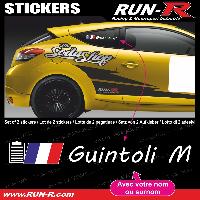 Adhesifs & Stickers Auto 2 stickers NOM COPILOTE drift rallye style CAHIER COPILOTE - Lettrage blanc - Run-R