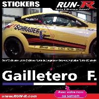 Adhesifs & Stickers Auto 2 stickers NOM PILOTE drift rallye style Design - Lettrage blanc - Run-R