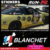 Adhesifs & Stickers Auto 2 stickers NOM PILOTE drift rallye style Ken BLOCK - Lettrage blanc - Run-R