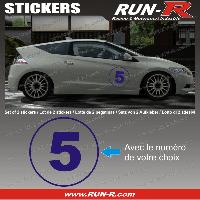 Adhesifs & Stickers Auto 2 stickers NUMERO DE COURSE 28 cm - MARINE - TOUT VEHICULE - Run-R