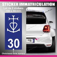 Adhesifs & Stickers Auto 2 stickers plaque immatriculation - Modele CAMARGUE - Run-R