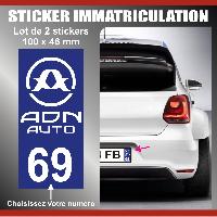 Adhesifs & Stickers Auto 2 stickers plaque immatriculation Modele PI200