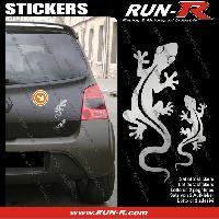 Adhesifs & Stickers Auto 2 stickers SALAMANDRE 17 cm - ARGENT - Run-R