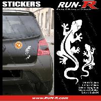 Adhesifs & Stickers Auto 2 stickers SALAMANDRE 17 cm - BLANC - Run-R