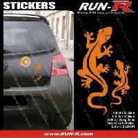 Adhesifs & Stickers Auto 2 stickers SALAMANDRE 17 cm - ORANGE - Run-R