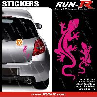 Adhesifs & Stickers Auto 2 stickers SALAMANDRE 17 cm - ROSE - Run-R