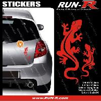 Adhesifs & Stickers Auto 2 stickers SALAMANDRE 17 cm - ROUGE - Run-R