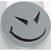 Adhesifs & Stickers Auto Adhesif Sticker 3D Chrome - Smiley