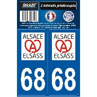 Adhesifs & Stickers Auto Adhesifs Region Departement 68 Alsace -Elsass- X2