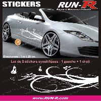 Adhesifs & Stickers Auto Decoration sticker FLORAL ART 4 PAPILLONS - 1 METRE - BLANC - TOUS VEHICULES - Run-R