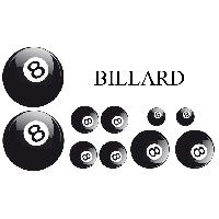 Adhesifs & Stickers Auto Set Adhesifs -ELEMENT BILLARD- Noir et Blanc - Car Deco