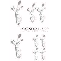 Adhesifs & Stickers Auto Set Adhesifs -ELEMENT FLORAL CIRCLE- Gris - PROMO ADN - Car Deco