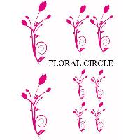 Adhesifs & Stickers Auto Set Adhesifs -ELEMENT FLORAL CIRCLE- Rose - PROMO ADN - Car Deco