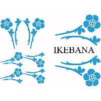 Adhesifs & Stickers Auto Set Adhesifs -ELEMENT IKEBANA- Bleu - PROMO ADN - Car Deco