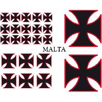 Adhesifs & Stickers Auto Set Adhesifs -ELEMENT MALTA- Noir et Rouge - Car Deco