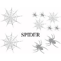 Adhesifs & Stickers Auto Set Adhesifs -ELEMENT SPIDER- Gris - PROMO ADN - Car Deco