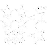 Adhesifs & Stickers Auto Set Adhesifs -ELEMENT STARS- Blanc - Car Deco