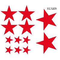 Adhesifs & Stickers Auto Set Adhesifs -ELEMENT STARS- Rouge - Car Deco