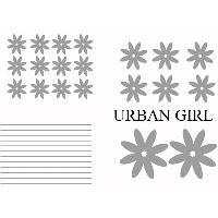 Adhesifs & Stickers Auto Set Adhesifs -ELEMENT URBAN GIRL- Gris - PROMO ADN - Car Deco